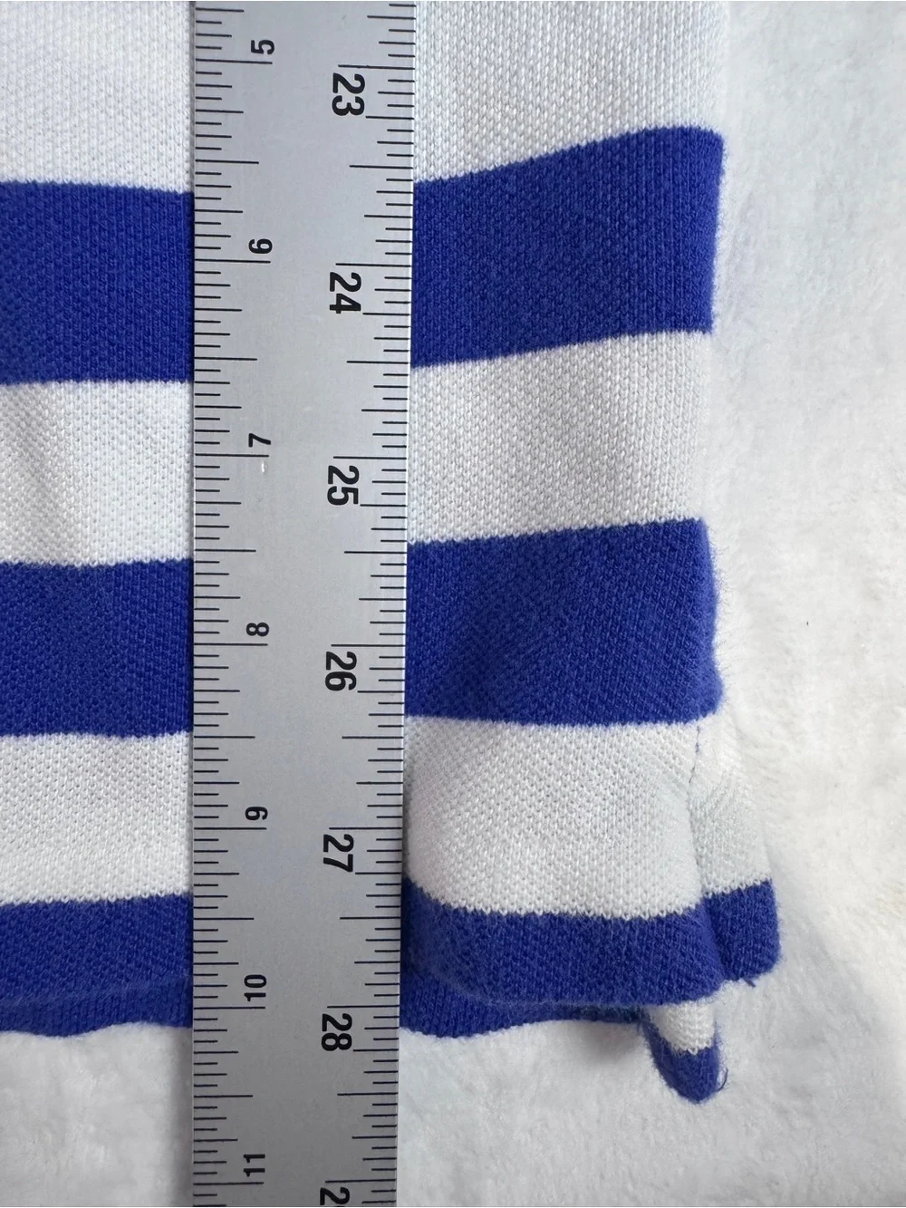 Polo Ralph Lauren Blue White Striped Polo Shirt Men’s XL Classic Pony Cotton
